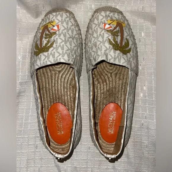 Michael Kors Palm Tree Espadrille Flats - Picture 2 of 6